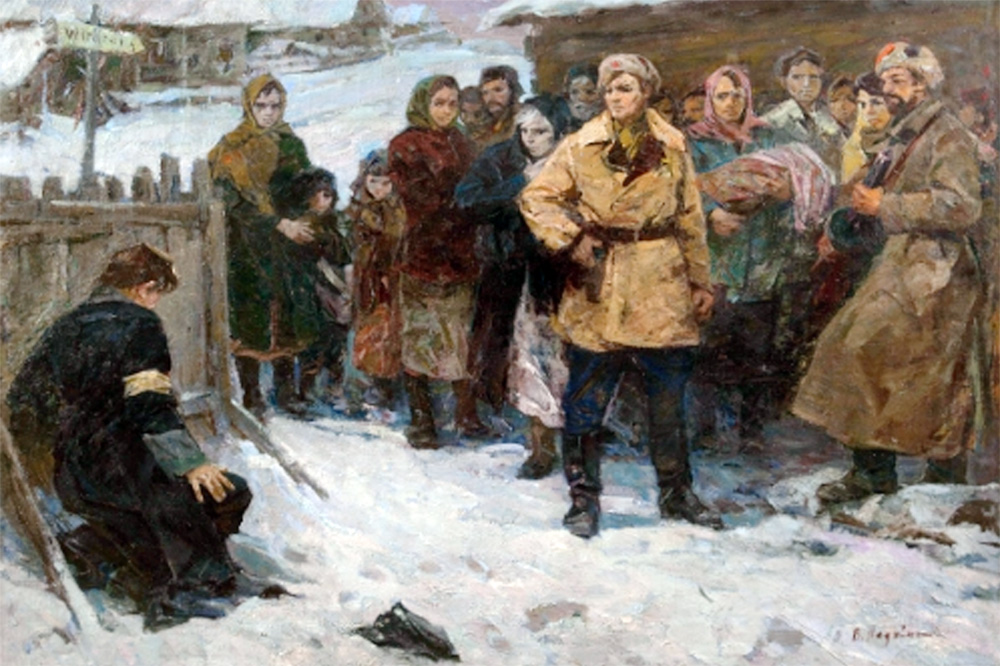 «Суд над поліцаєм». 1976. Полотно, олія